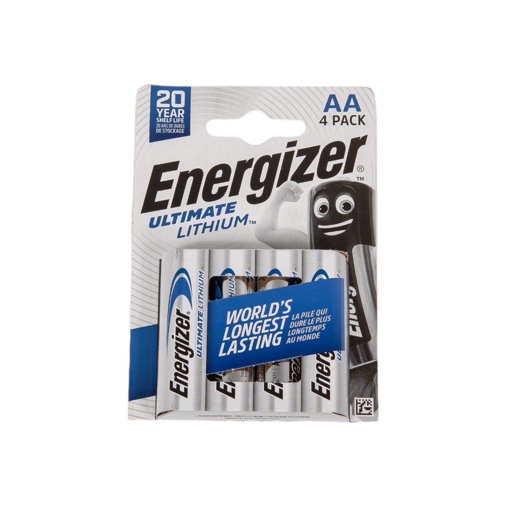 Изображение товара Батарейка Energizer Ultimate Lithium E91 AA 1.5В 4 штуки блистер