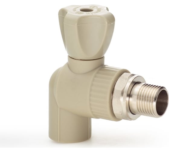 Изображение товара Шаровой кран LAMMIN ppr радиат. угл. 20x1/2" premium 50/10 серый Lm31176020015G