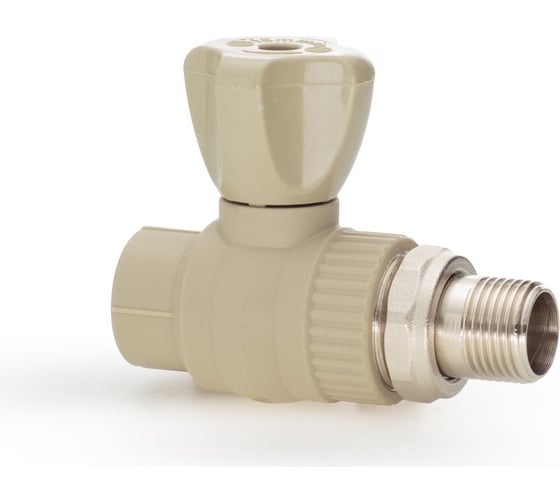 Изображение товара Шаровой кран LAMMIN ppr радиат. прям. 20x1/2" premium 50/10 серый Lm31175020015G