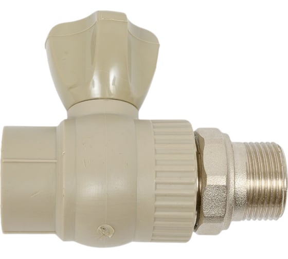 Изображение товара Шаровой кран LAMMIN ppr радиат. прям. 25x3/4" premium 40/5 серый Lm31175025020G