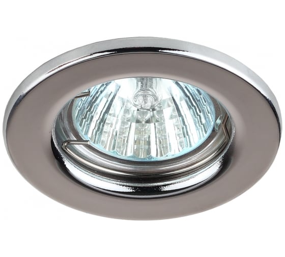 Изображение товара Штампованный светильник ЭРА ST1 CH MR16,12V/220V, 50W хром C0043799