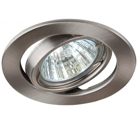Изображение товара Штампованный поворотный светильник ЭРА ST2A SN MR16,12V/220V, 50W сатин никель C0043808