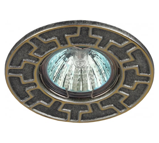 Изображение товара Штампованный светильник ЭРА ST5 GD/SS MR16,12V/220V, 50W сатин серебро/золото Б0036486