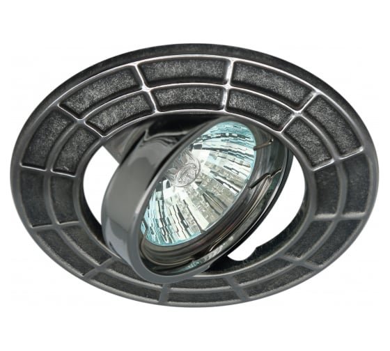 Изображение товара Штампованный поворотный светильник ЭРА ST7A CH/SS MR16,12V/220V, 50W сатин серебро/хром Б0036493