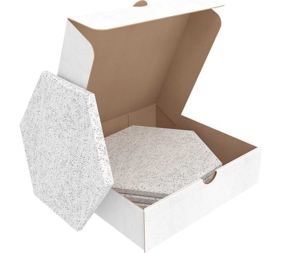 Изображение товара Декоративная акустическая панель Техносонус саундек 0,29x0,25 м, 14 мм, 5 шт., гексагон, цвет белый 1100501414.9010