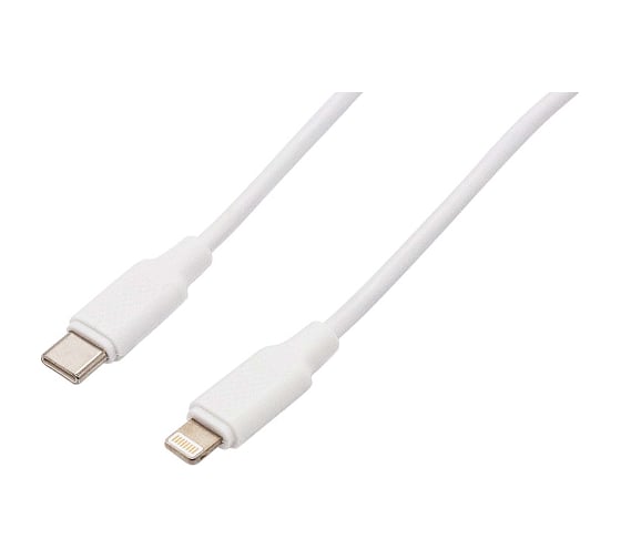 Изображение товара Интерфейсный кабель Filum usb 2,0-type c 1 м, usb 2,0, белый, 3 а, разъемы: usb type с male - lightning male, пакет FL-C-U2-CM-LM-1M-W