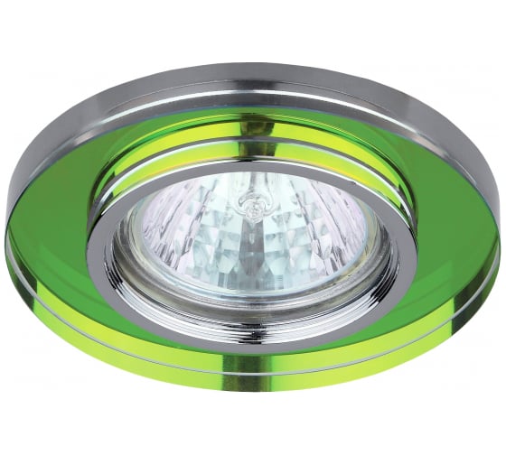 Изображение товара Светильник ЭРА DK7 CH/MIX декор стекло MR16,12V/220V, 50W, круглое хром/мульти C0043737