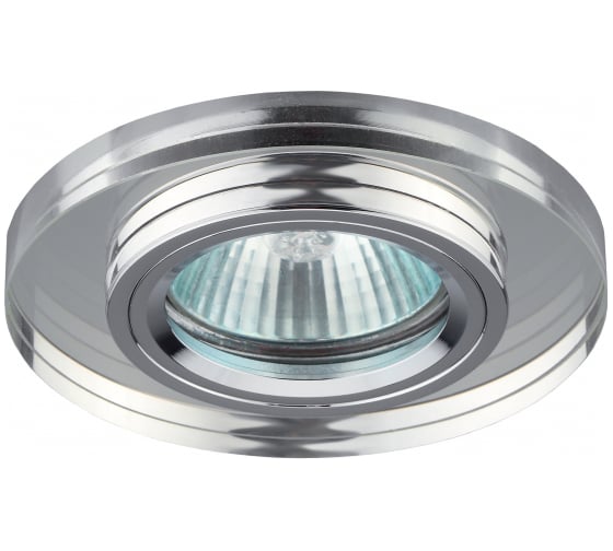 Изображение товара Светильник ЭРА DK7 CH/WH декор стекло круглое хром/зеркальный C0043735