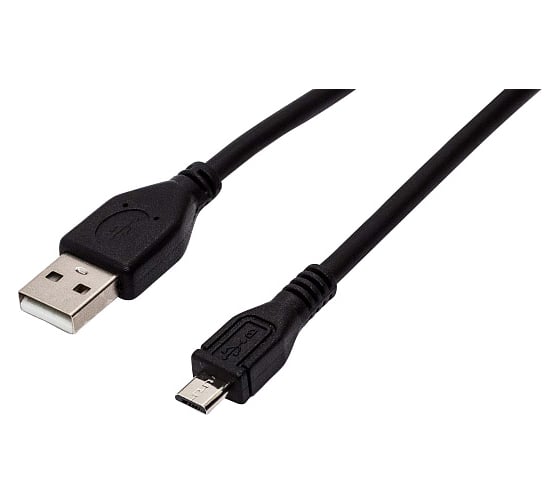 Изображение товара Интерфейсный кабель Filum usb 2,0 1 м, usb 2,0 pro, черный, 2a, разъемы: usb a male- usb micro b male, пакет FL-CPro-U2-AM-microBM-1M