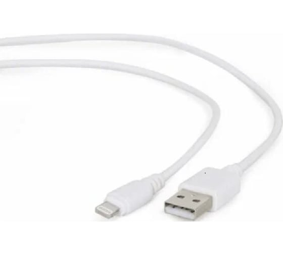 Изображение товара Интерфейсный кабель Filum usb 2,0 1 м, usb 2,0, белый, 2 а, разъемы: usb a male - lightning male, пакет FL-C-U2-AM-LM-1M-W