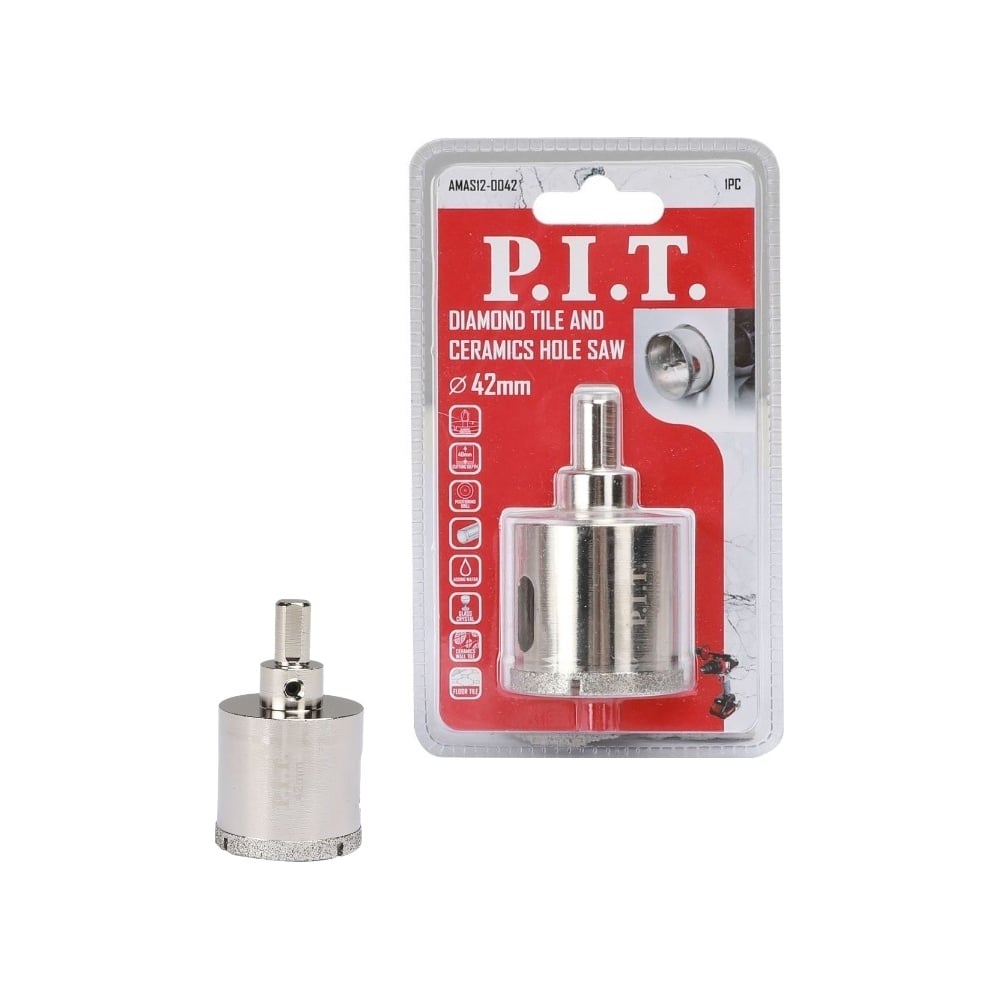 Изображение товара Коронка алмазная по керамике P.I.T. 42x70 мм AMAS12-0042