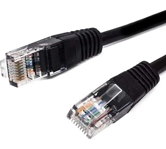 Изображение товара Патч-корд кабель Filum u/utp 5e кат, 10м 26awg(7x0,16 мм), омедненный алюминий (cca), pvc, чёрный FL-U5-10M-BK