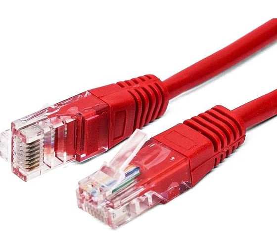 Изображение товара Патч-корд кабель Filum u/utp 5e кат, 3м 26awg(7x0,16 мм), омедненный алюминий (cca), pvc, красный FL-U5-3M-R