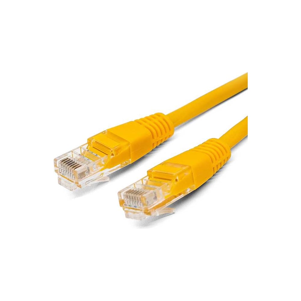 Изображение товара Патч-корд кабель Filum u/utp 5e кат, 0,5м 26awg(7x0,16 мм), чистая медь, pvc, жёлтый FL-U5-C-0,5M-Y