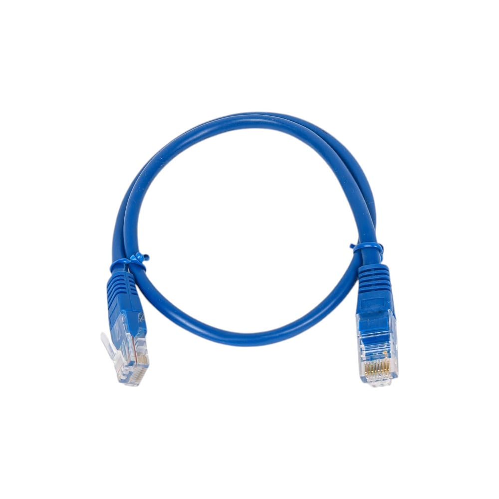 Изображение товара Патч-корд кабель Filum u/utp 5e кат, 0,5м 26awg(7x0,16 мм), омедненный алюминий (cca), pvc, синий FL-U5-0,5M-BL