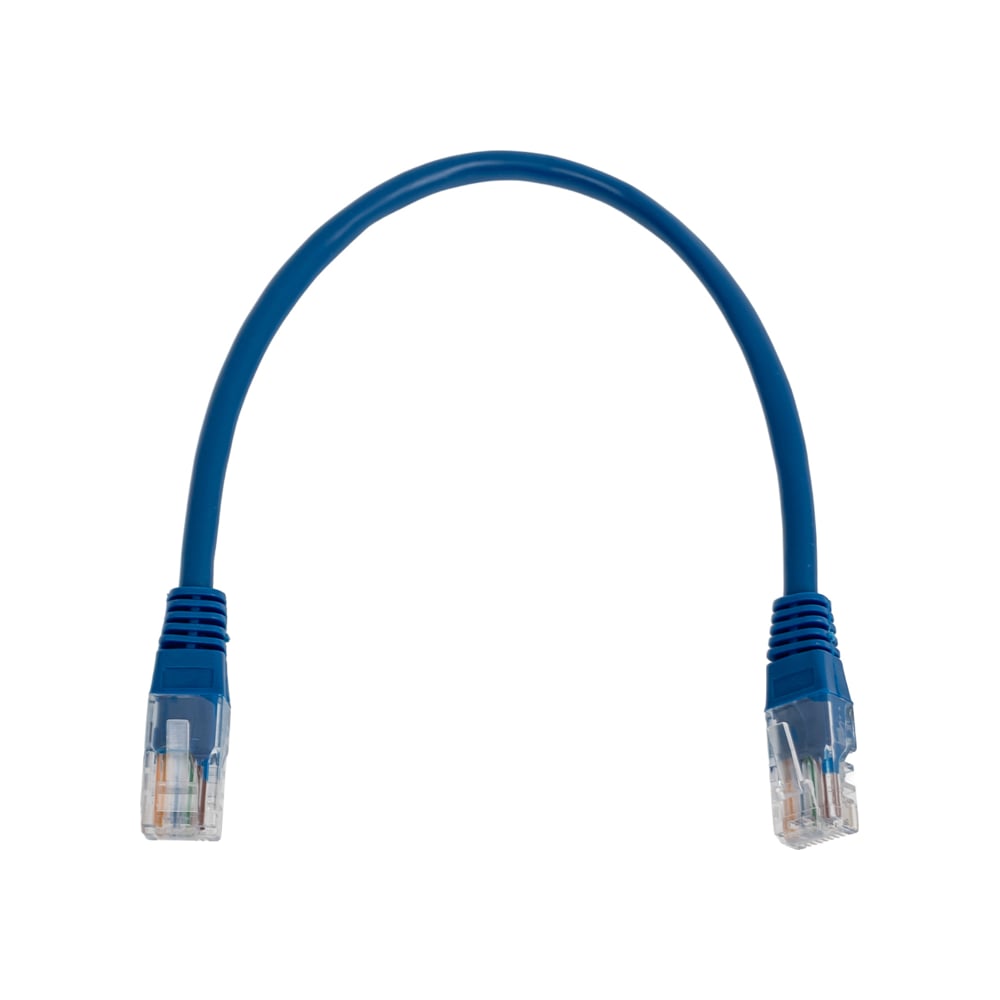 Изображение товара Патч-корд кабель Filum u/utp 5e кат, 0,25м 26awg(7x0,16 мм), чистая медь, pvc, синий FL-U5-C-0,25M-BL