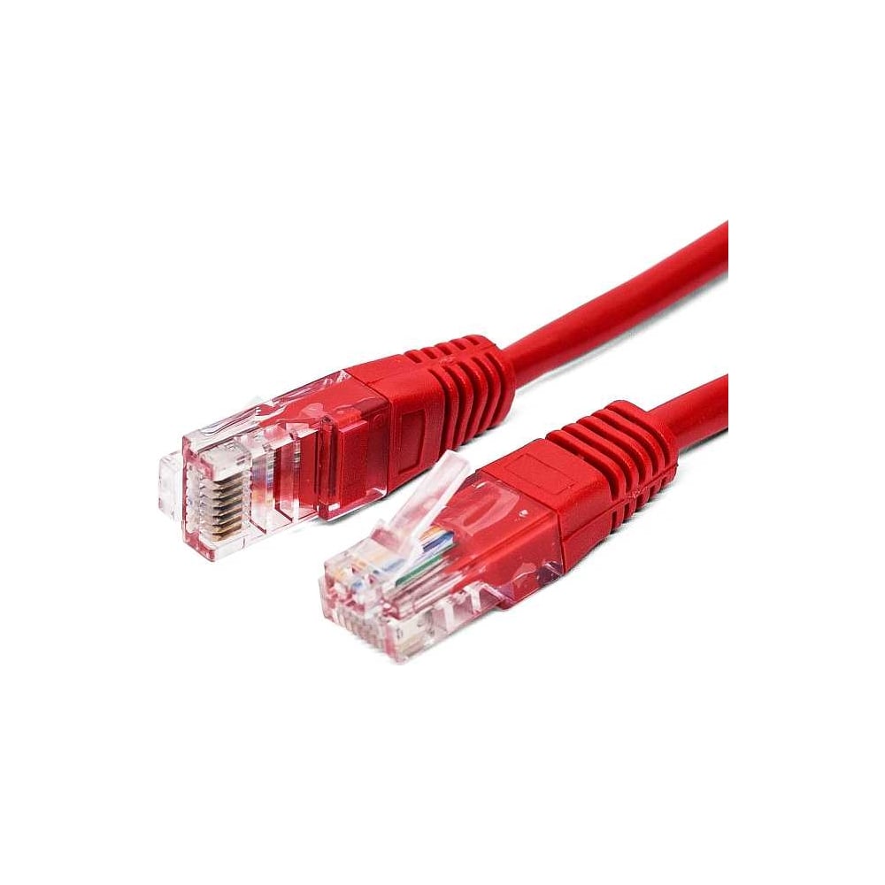 Изображение товара Патч-корд кабель Filum u/utp 5e кат, 0,5м 26awg(7x0,16 мм), омедненный алюминий (cca), pvc, красный FL-U5-0,5M-R