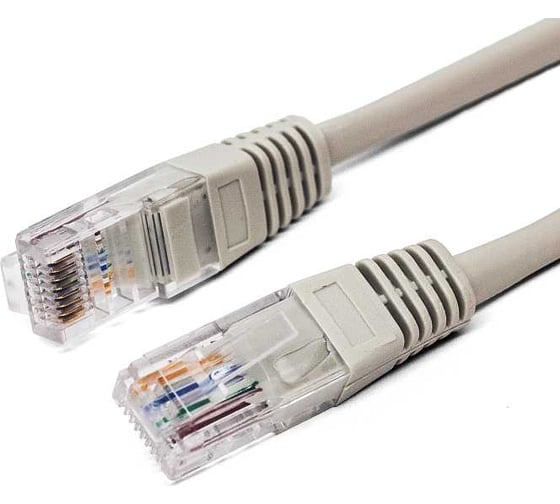 Изображение товара Патч-корд кабель Filum u/utp 5e кат, 10м 26awg(7x0,16 мм), чистая медь, pvc, серый FL-U5-C-10M