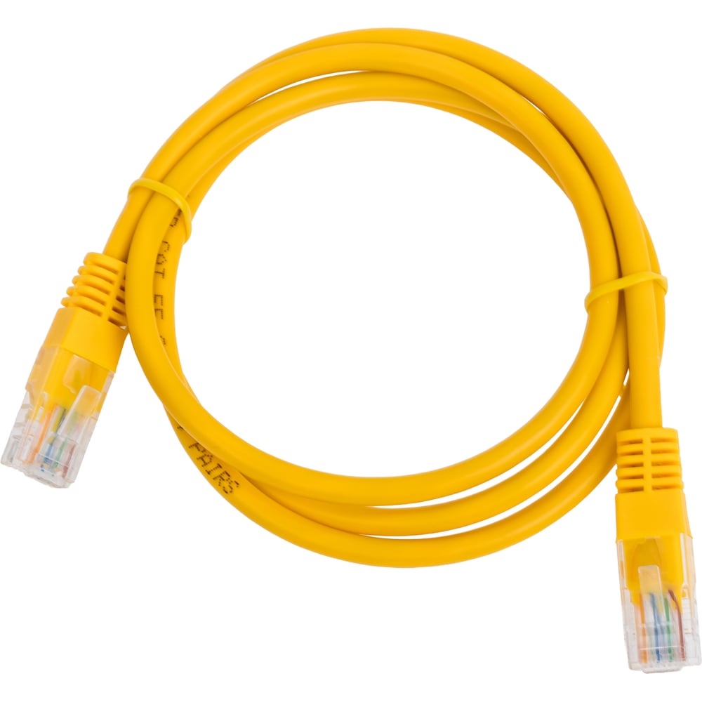 Изображение товара Патч-корд кабель Filum u/utp 5e 1м желтый сетевой кабель Ethernet