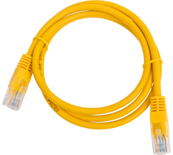 Изображение товара Патч-корд кабель Filum u/utp 5e кат, 1м 26awg(7x0,16 мм), чистая медь, pvc, жёлтый FL-U5-C-1M-Y
