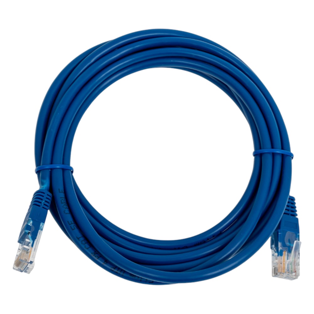 Изображение товара Патч-корд кабель Filum u/utp 5e кат, 3м 26awg(7x0,16 мм), омедненный алюминий (cca), pvc, синий FL-U5-3M-BL
