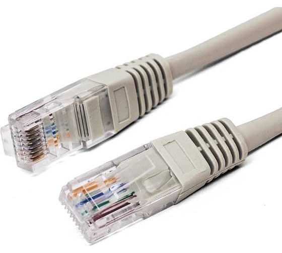 Изображение товара Патч-корд кабель Filum u/utp 5e кат, 2м 26awg(7x0,16 мм), чистая медь, pvc, серый FL-U5-C-2M