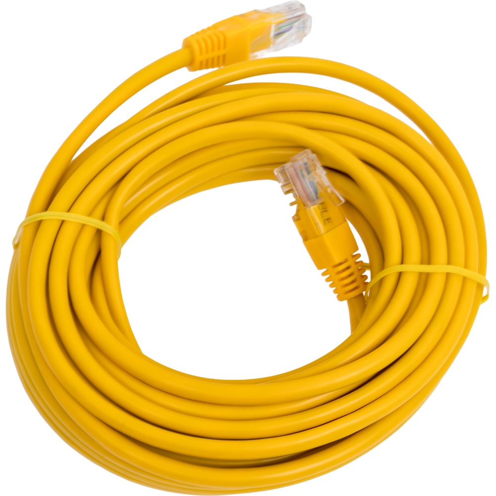 Изображение товара Патч-корд кабель Filum u/utp 5e кат, 7,5м 26awg(7x0,16 мм), чистая медь, pvc, жёлтый FL-U5-C-7,5M-Y