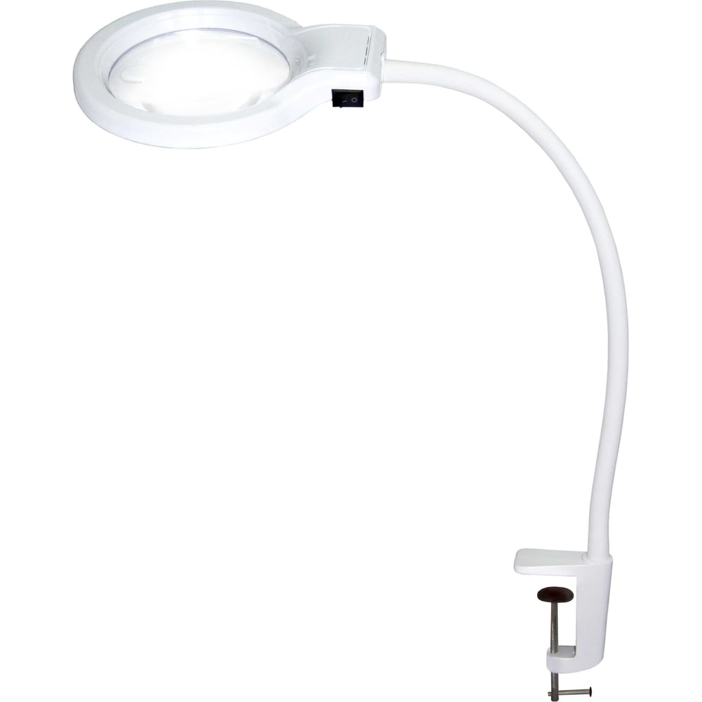 Изображение товара Светильник Трансвит Леда С20-038 арт (на гибкой стойке,с увеличительной линзой 2 D)LED,8Вт (белый) 4607053882667 ЦБ-00039124
