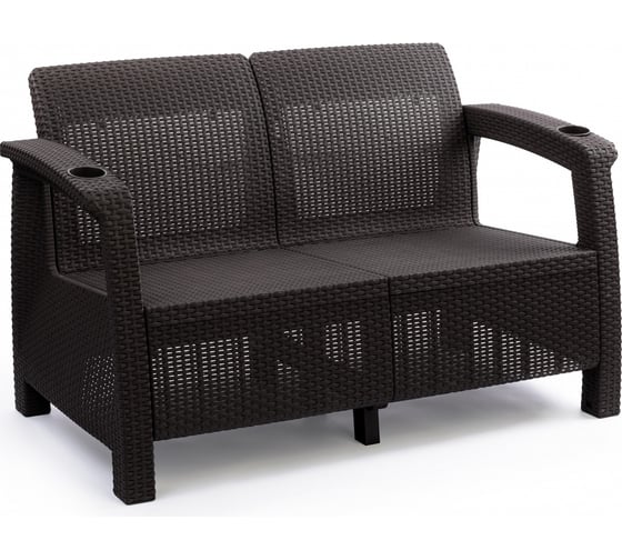 Изображение товара Диван ЗПИ «Альтернатива» Ротанг-плюс, 1270x700x790мм, мокко, без подушки М8837