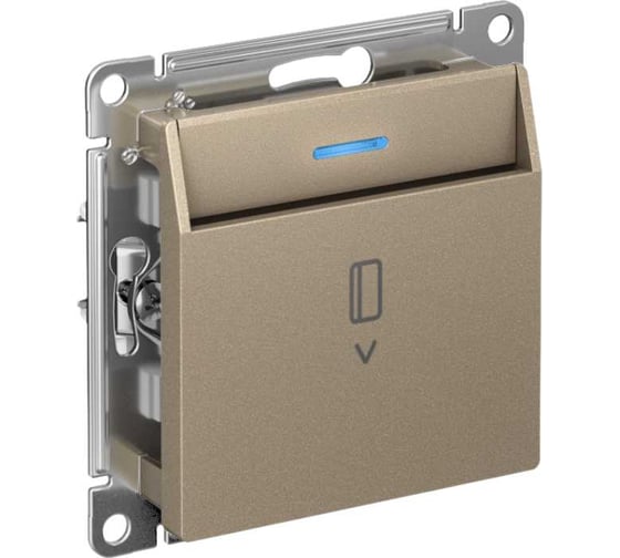 Изображение товара Карточный выключатель Systeme Electric Atlasdesign шампань 10а, без задержки времени ATN000567