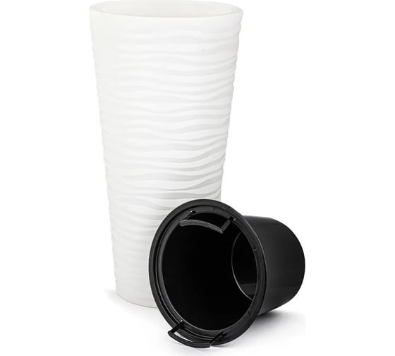 Изображение товара Кашпо ЗПИ «Альтернатива» "Оазис" 43л, со вставкой, 10л, белый М8078