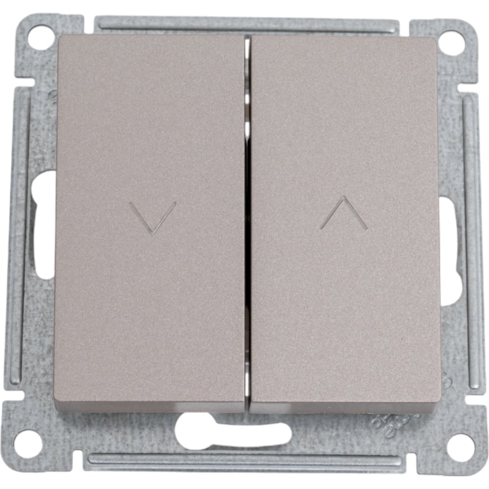 Изображение товара Выключатель жалюзи Systeme Electric Atlasdesign шампань 2-кл. 10А механизм ATN000519