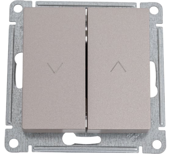 Изображение товара Выключатель жалюзи Systeme Electric Atlasdesign шампань 2-кл., 10а, механизм ATN000519