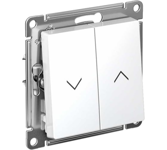 Изображение товара Выключатель жалюзи Systeme Electric Atlasdesign белый 2-кл., 10а, механизм ATN000119