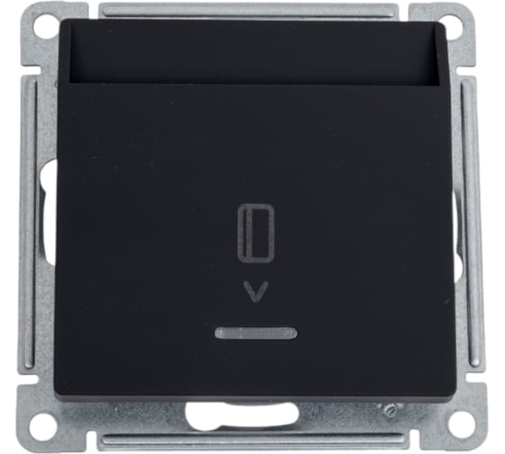 Изображение товара Карточный выключатель Systeme Electric Atlasdesign карбон 10а, без задержки времени ATN001067