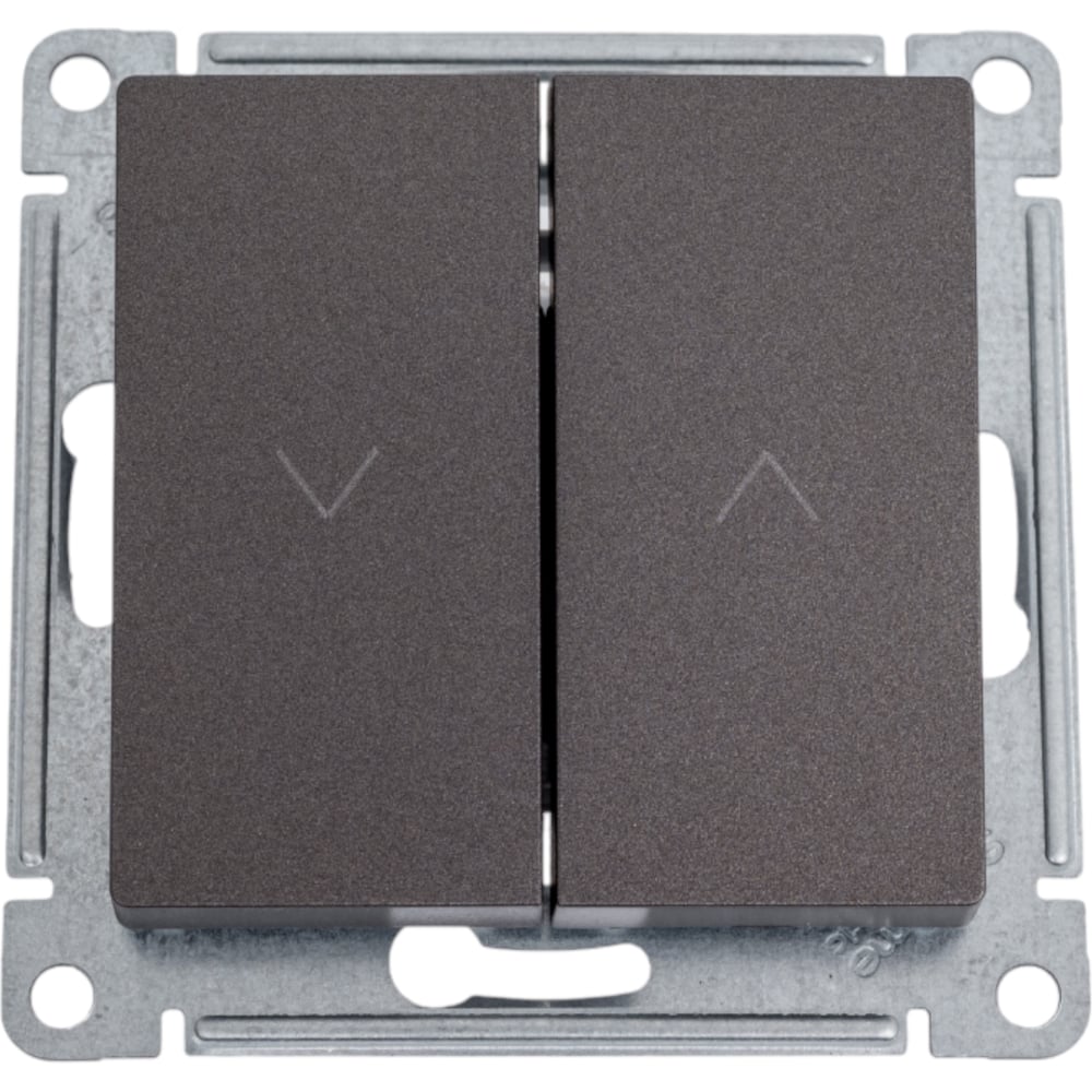 Изображение товара Выключатель жалюзи Systeme Electric Atlasdesign мокко 2-кл., 10А, скрытый монтаж