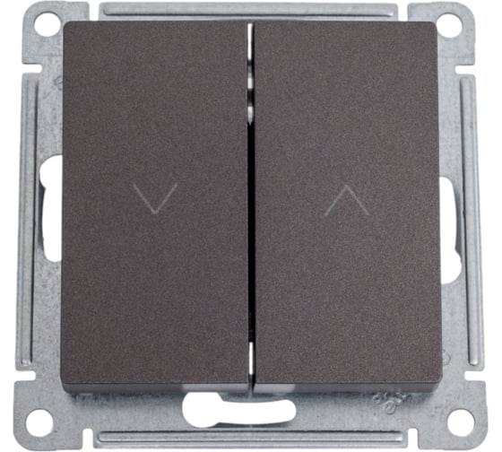 Изображение товара Выключатель жалюзи Systeme Electric Atlasdesign мокко Выключатель жалюзи 2-кл., 10а, механизм ATN000619