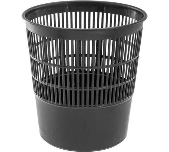Изображение товара Корзина для бумаг WORKMATE 12 литров, черная, сетчатая поверхность 14-9674