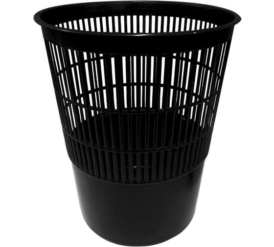 Изображение товара Корзина для бумаг WORKMATE 14 литров, черная, сетчатая поверхность 14-2550
