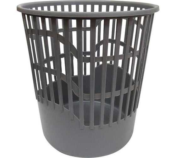 Изображение товара Корзина для бумаг WORKMATE 10 литров, серая, сетчатая поверхность 14-1499