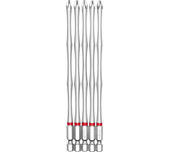 Изображение товара Бита (5 шт; PH2; 150 мм) для шуруповерта Inforce 11-01-382