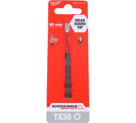 Изображение товара Насадка SHOCKWAVE (TX30; 90 мм) Milwaukee 4932471575