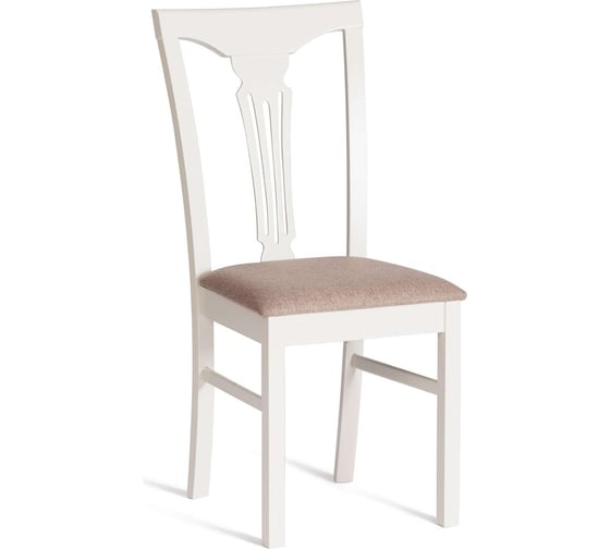 Изображение товара Стул Tetchair Гермес/ Hermes комплект 2 шт., дерево гевея, 43x49x94 см, ivory white, ткань серая (tm-164) 20121