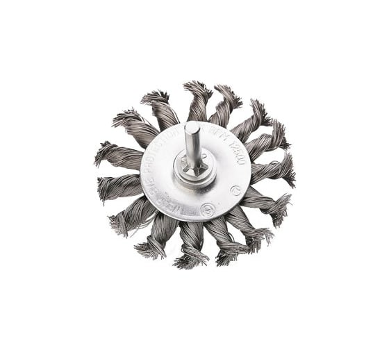 Изображение товара Щётка, витая стальная проволока №087 (100 мм; хвостовик 6 мм) для дрели АТАКА 22419