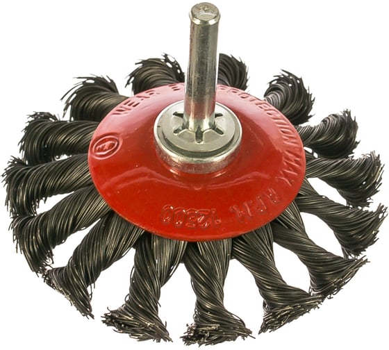 Изображение товара Щётка  вогнутая, витая проволока №103 (75 мм; хвостовик 6 мм) для дрели АТАКА 22392