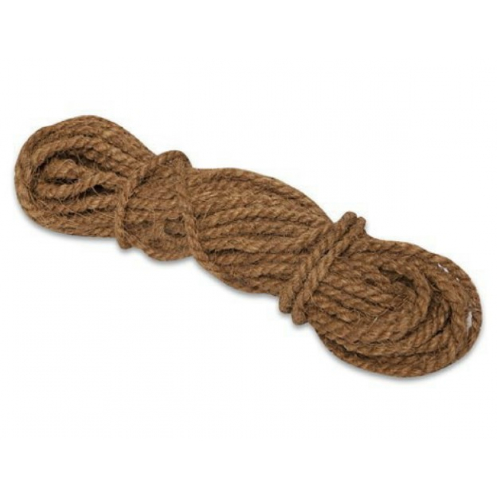 Кокосовая веревка ЩИТ веревка джутовая 8 мм коричневый 20 м уп