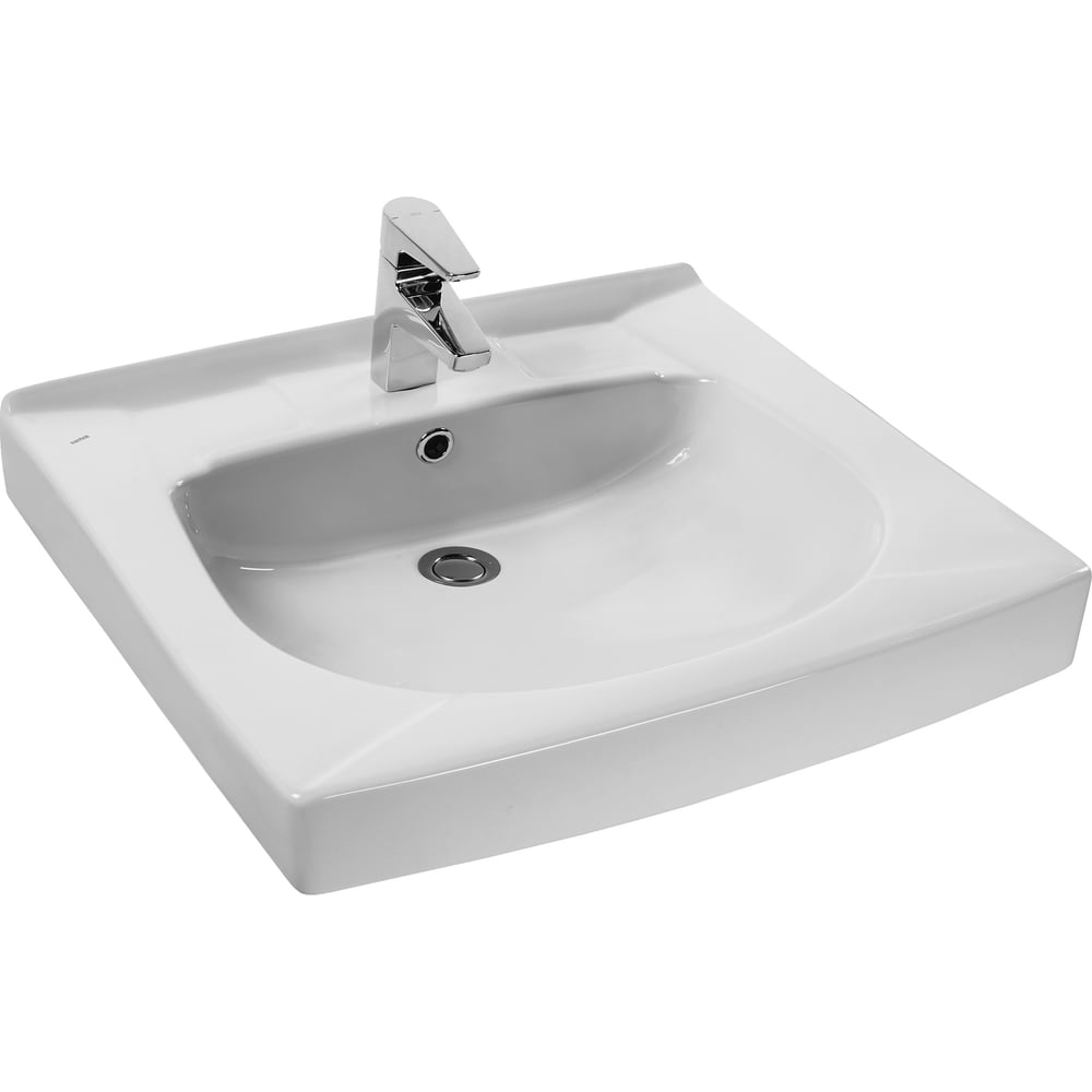 Изображение товара Умывальник Santek ПИЛОТ 60 см керамический классический белый с отверстием для перелива