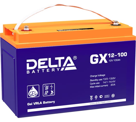 Изображение товара Батарея аккумуляторная Delta GX 12-100