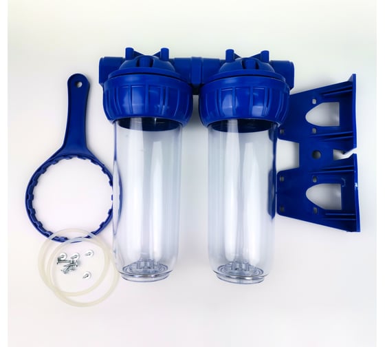 Изображение товара Корпус фильтра Профитт 2-х ступенчатый, прозрачный, HS-24 SD 3/4 латунь Slim Line 3175104