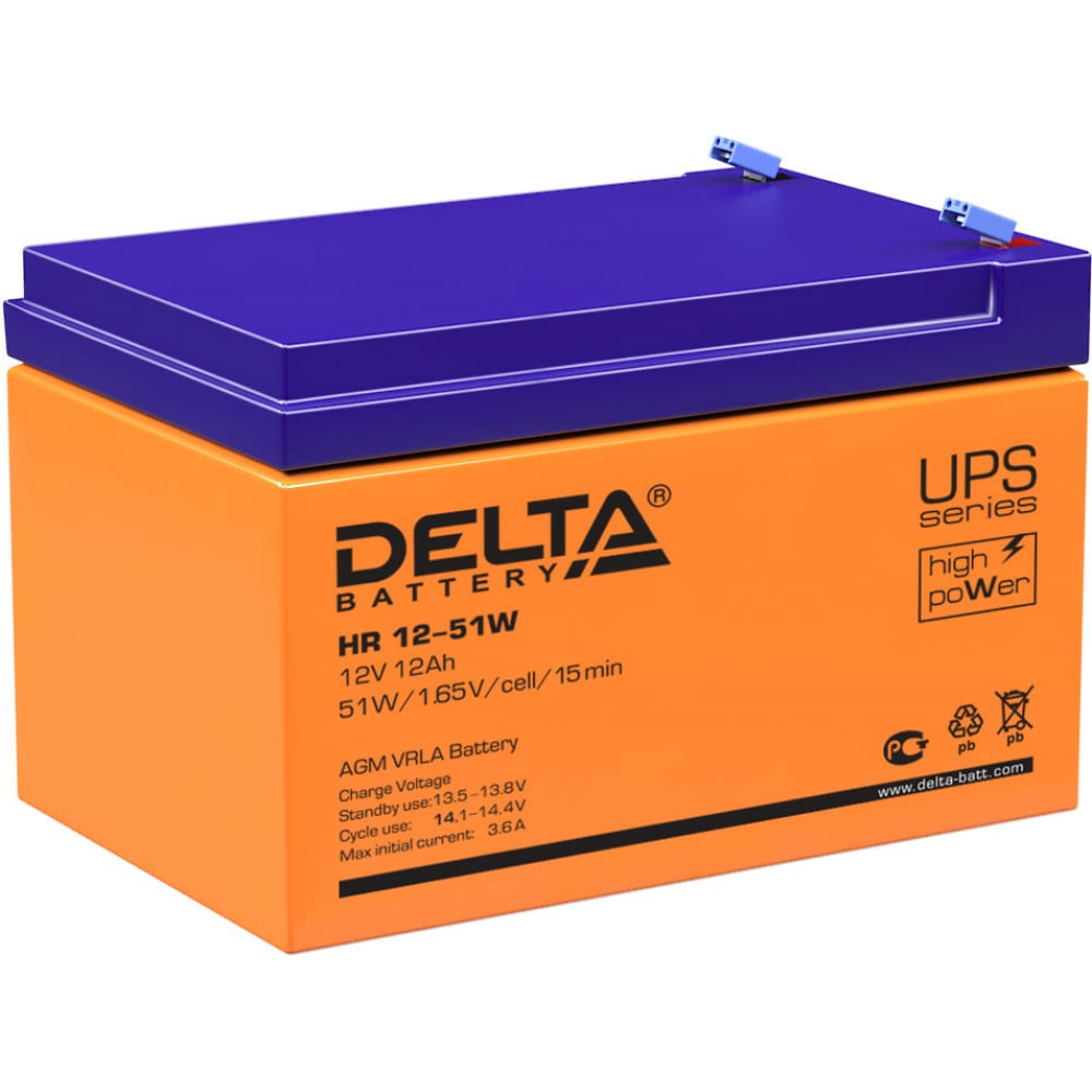Аккумулятор DELTA аккумулятор для прожекторов delta dt 4045 технология agm 4 в емкость 4 5 ач